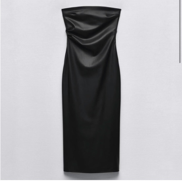 Zara Dresses & Skirts - NWT Zara faux leather midi dress